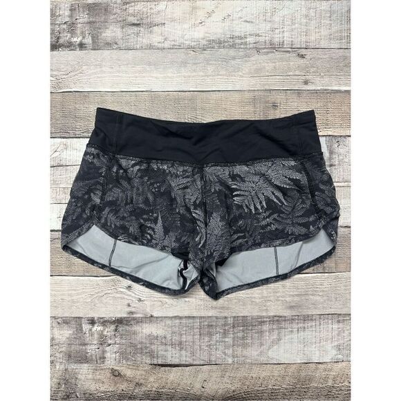 Size 4 Lululemon Speed Short 4-way Stretch 2.5" Kindred Spirit Black Multi Black - Picture 5 of 10
